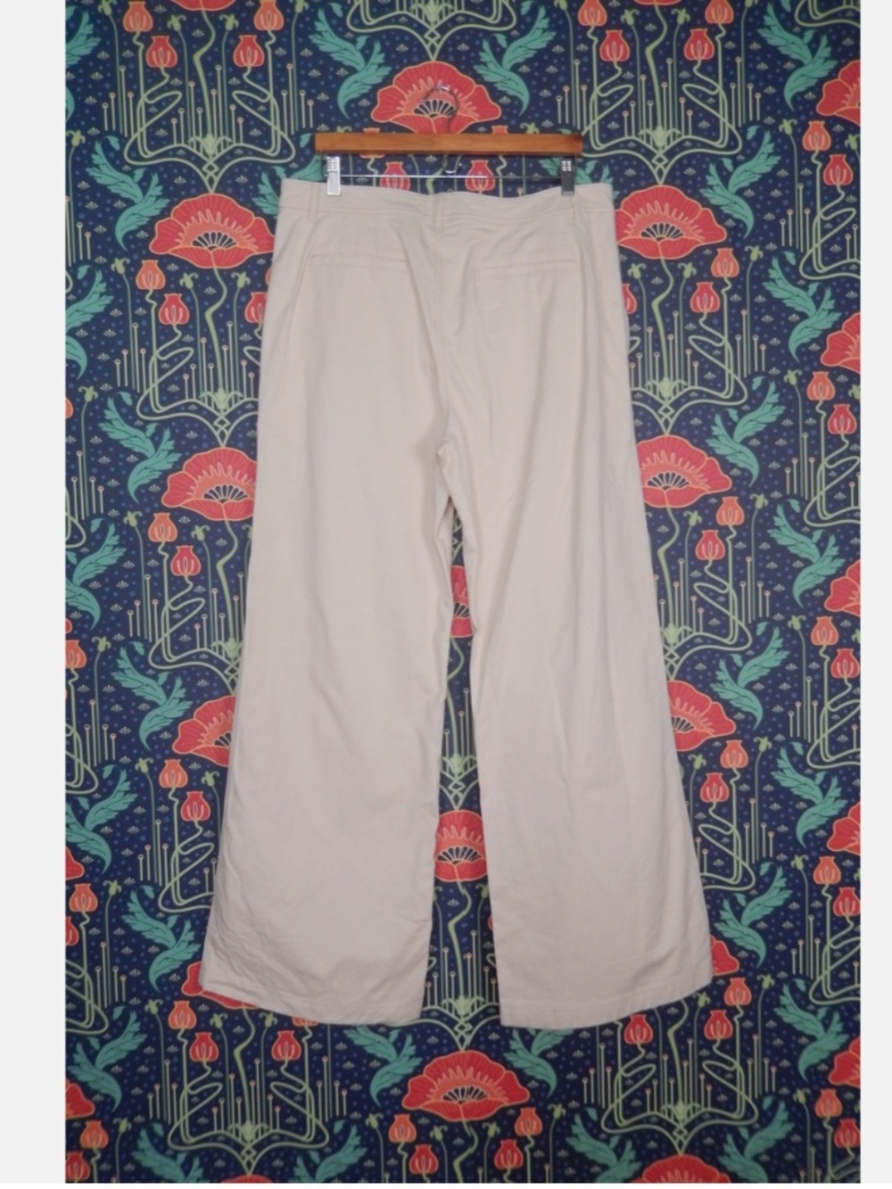 Lauren Ralph Lauren Beige Wide Leg Twill Cotton Chino Trousers Pants New 12 - Picture 7 of 8